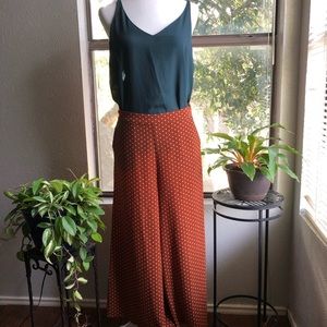 NWT polka dot wide leg pant